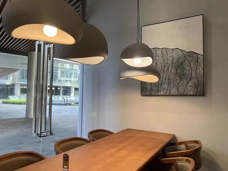 Nordic Wabi Sabi Ceiling Chandelier Modern E27 LED Dining Table Pendant Lights for Living Room Bedroom Loft Decor Hanging Lamp