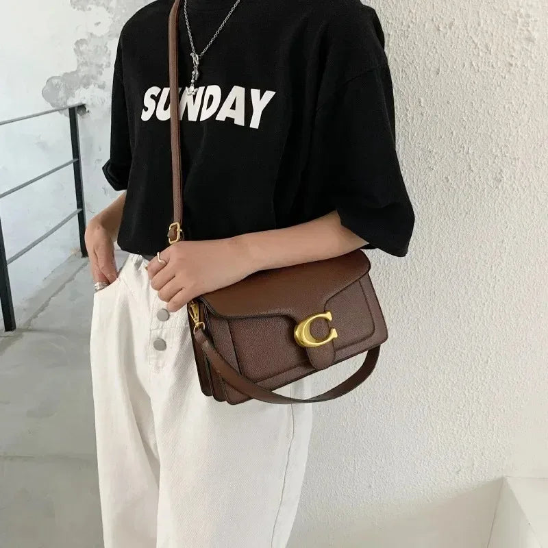 2025New Women's Small SquareBag Stylish Handbag with Exquisite Craftsmanship for Oblique and Shoulder Carry Versatile and Trendy