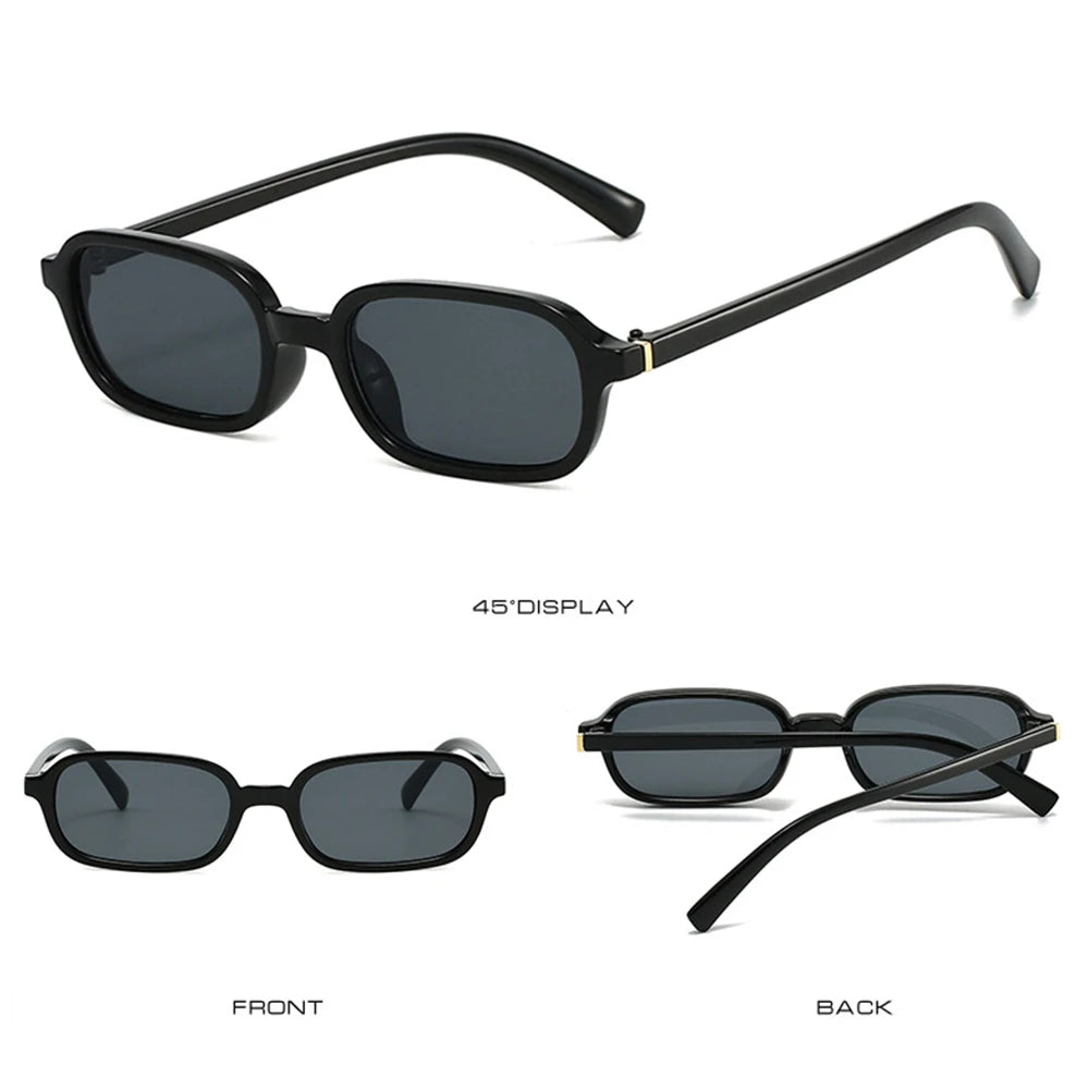 KLASSNUM Vintage Sunglasses Men Women 2025 Trendy Eyewear Rectangle Sun Glasses Anti UV400 Shades Eyepiece Small Square Glasses