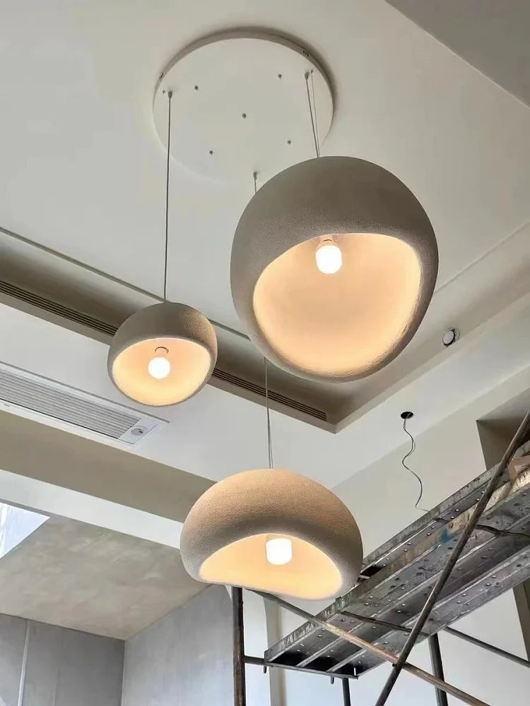 Nordic Wabi Sabi Ceiling Chandelier Modern E27 LED Dining Table Pendant Lights for Living Room Bedroom Loft Decor Hanging Lamp