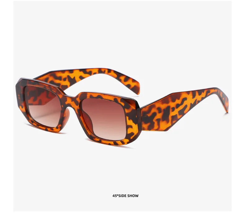 2025 new irregular square frame sunglasses European and American personalized cutting edge wide-leg sunglasses fashionable stree