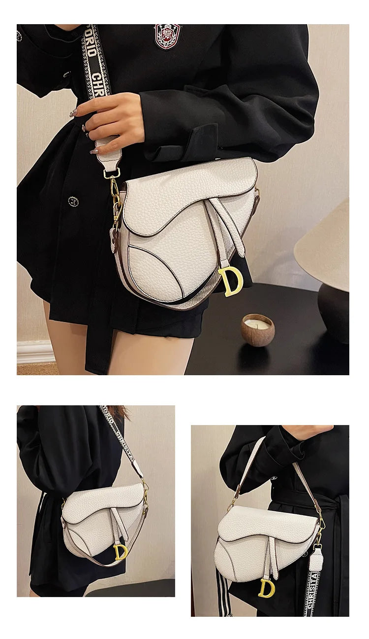 IMJK  24*20*6cm Hot selling light luxury underarm saddle bag, new niche design, casual shoulder crossbody bag bags