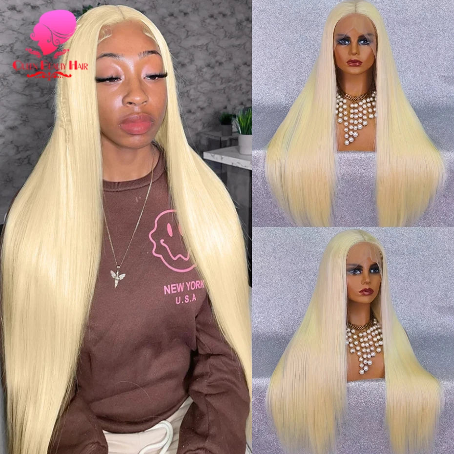 38 Inches 250 Density 360 Lace Frontal Wigs Straight Lace Frontal Wig 13x4 13x6 Blonde 613 Lace Front Human Hair Wigs For Women