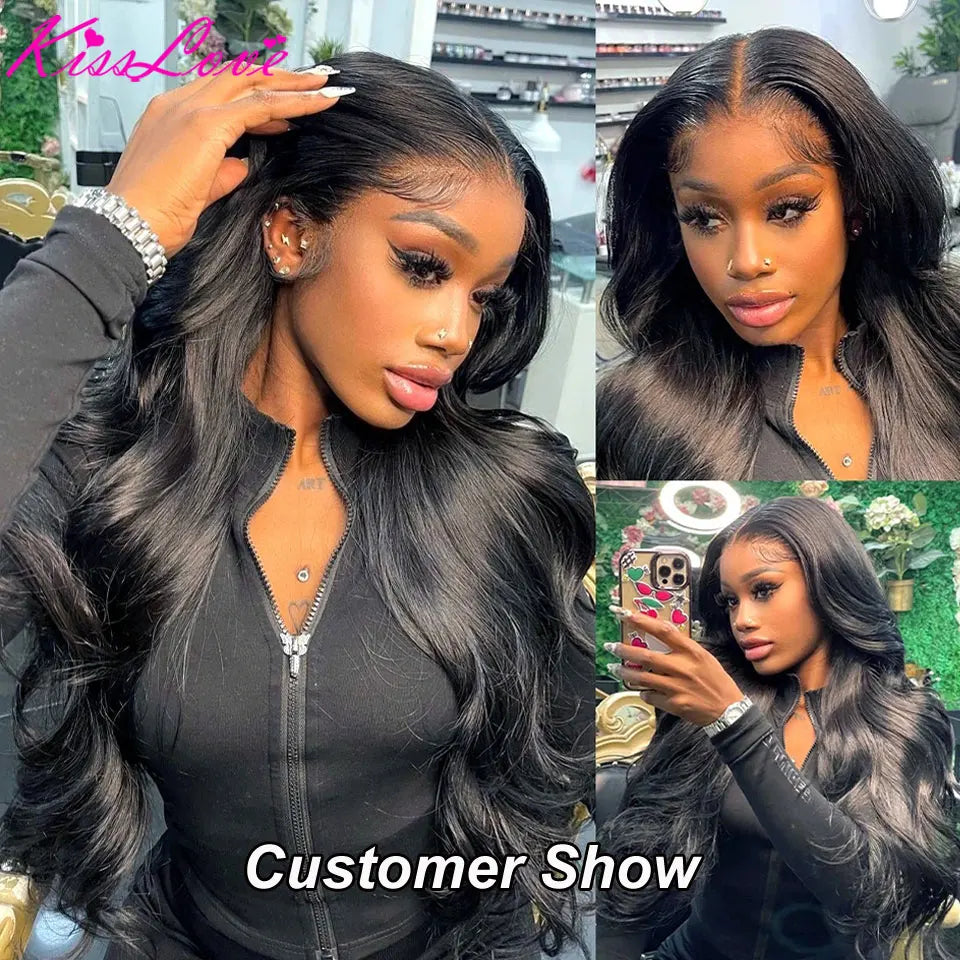 KissLove Body Wave 13x4/13x6 HD Lace Front Human Hair Wigs Pre Plucked 5x5 HD Lace Closure Wigs 360 Human Hair Lace Frontal Wig