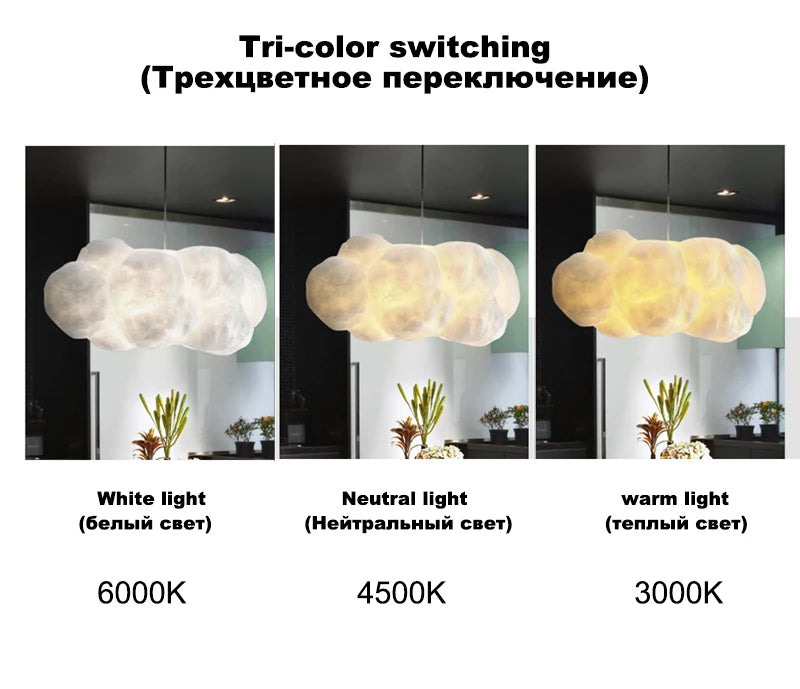 Cloud Cotton Pendant Lamp For Living Room, Bedroom And Dining Room - Creative Room Decoration, Indoor Lighting, Pendant Lamp