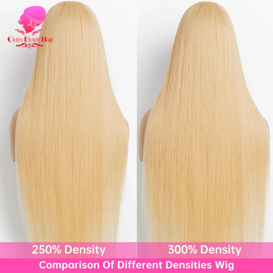 38 Inches 250 Density 360 Lace Frontal Wigs Straight Lace Frontal Wig 13x4 13x6 Blonde 613 Lace Front Human Hair Wigs For Women