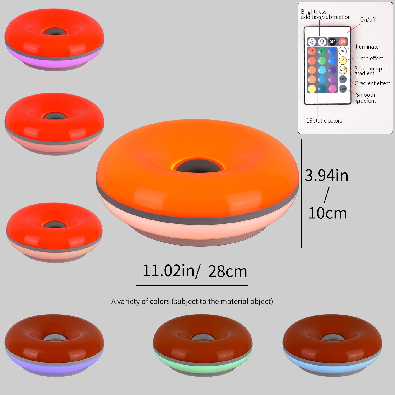Bauhaus table lamp USB plug bedroom bedside lamp living room dining room decoration donut ambient light(Not glass)