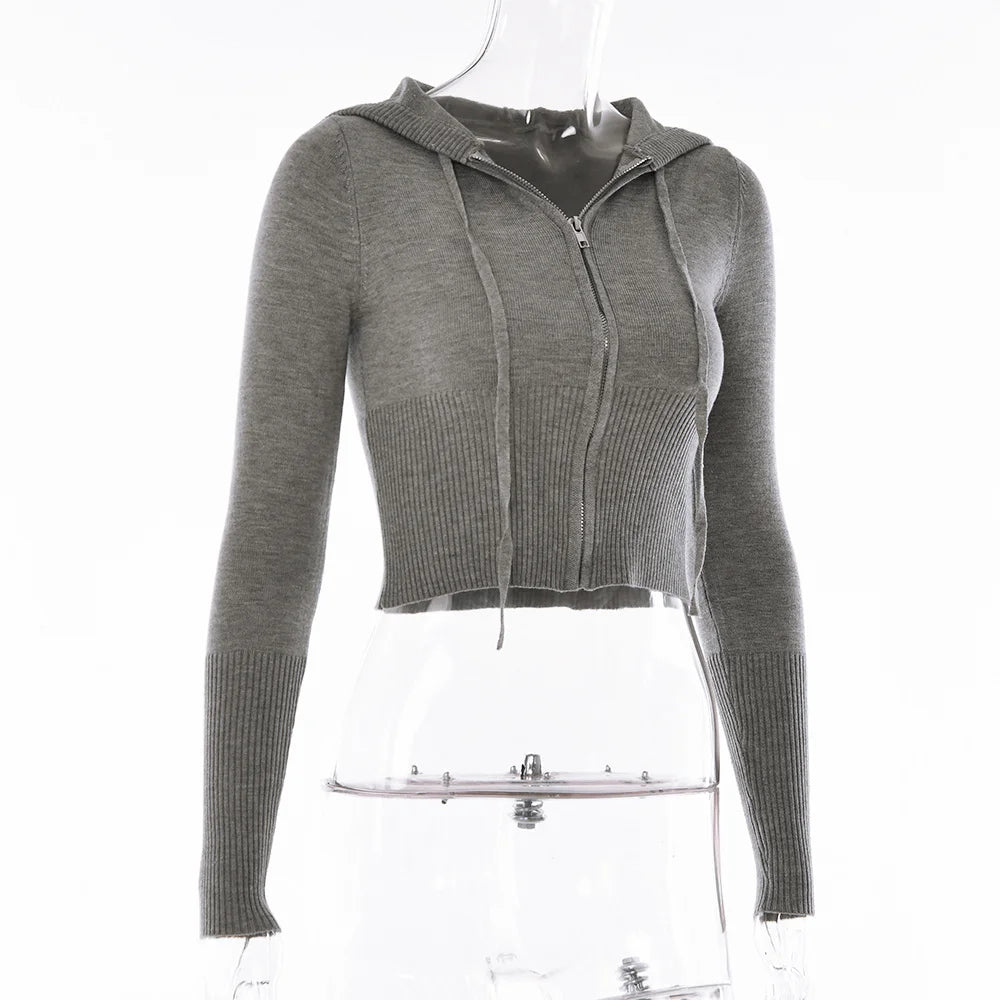 Apprabant Rib Knitted Two Piece Set Women Tracksuit Long Sleeve Zipper Hoodies Skinny Pants Sets Casual Solid Sweatshirt Suits