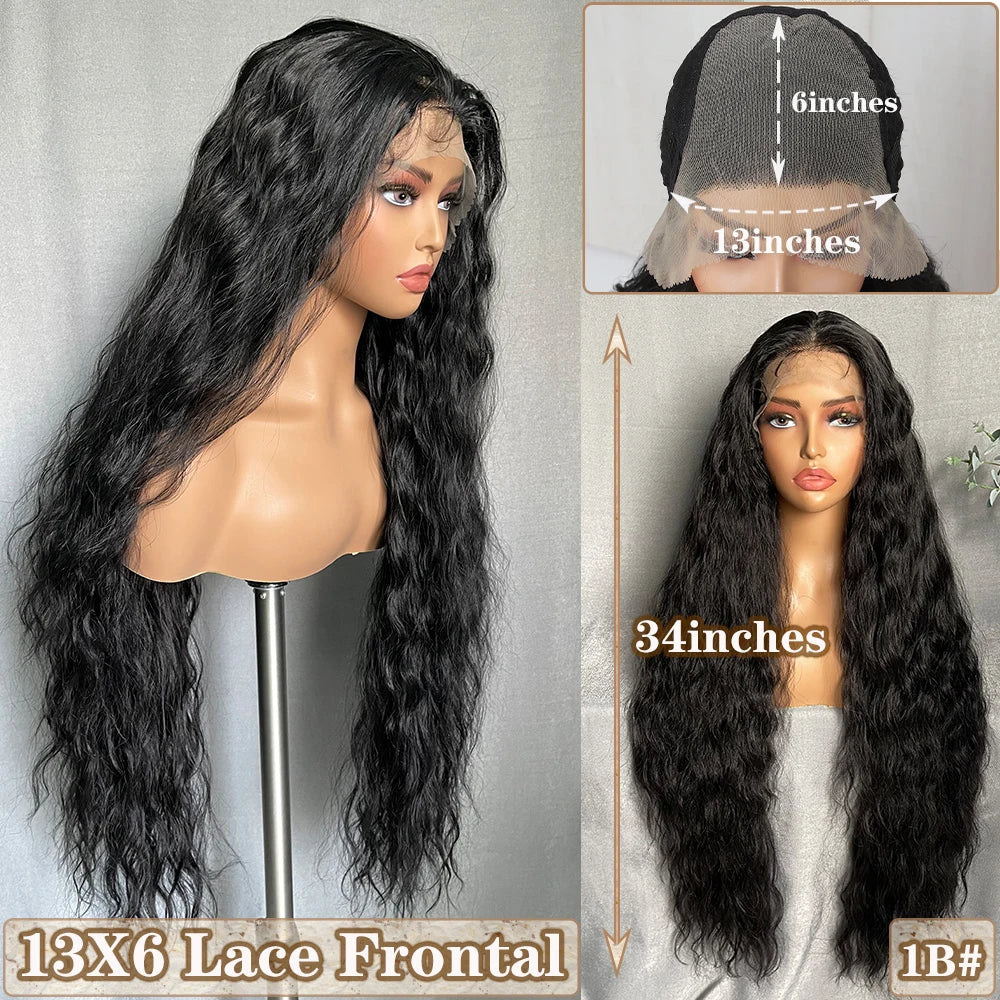 Light Brown Synthetic Lace Wigs X-TRESS Super Long Loose Wave 13x4 Lace Frontal Hair Wig with Baby Hair Daily Fashion New Style