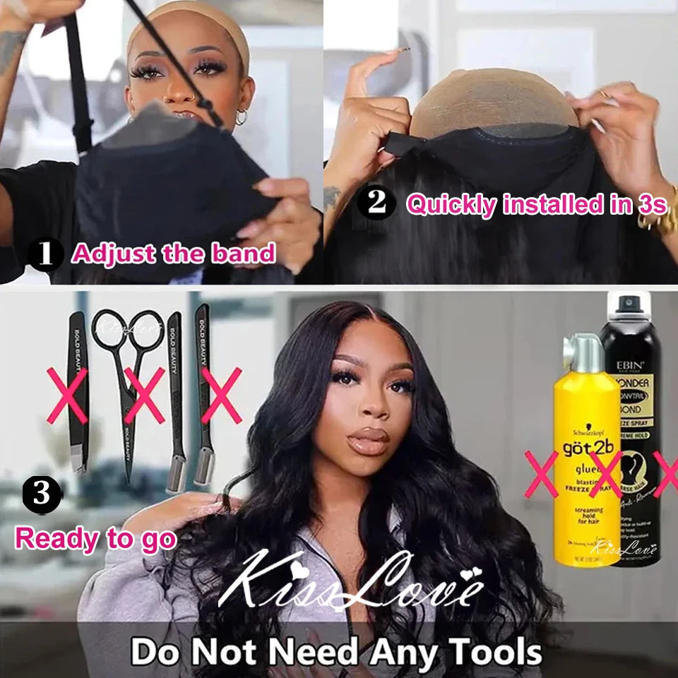 KissLove Body Wave 13x4/13x6 HD Lace Front Human Hair Wigs Pre Plucked 5x5 HD Lace Closure Wigs 360 Human Hair Lace Frontal Wig