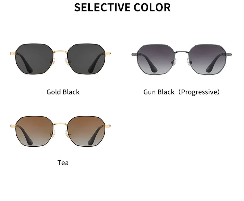 GCV brand classic retro women's rectangular square metal frame glasses, sunglasses, Polaroid lenses,Box Oculos De Sol Gafas
