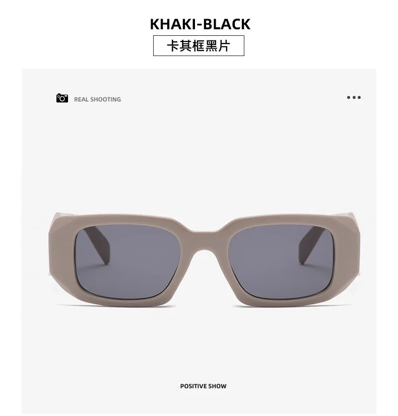 2025 new irregular square frame sunglasses European and American personalized cutting edge wide-leg sunglasses fashionable stree