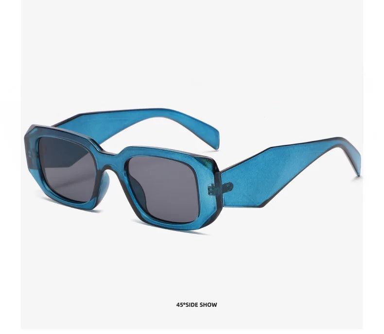 2025 new irregular square frame sunglasses European and American personalized cutting edge wide-leg sunglasses fashionable stree
