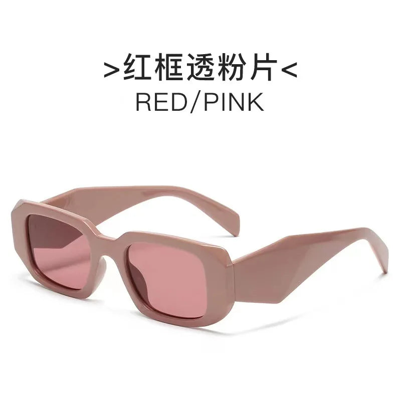 2025 new irregular square frame sunglasses European and American personalized cutting edge wide-leg sunglasses fashionable stree