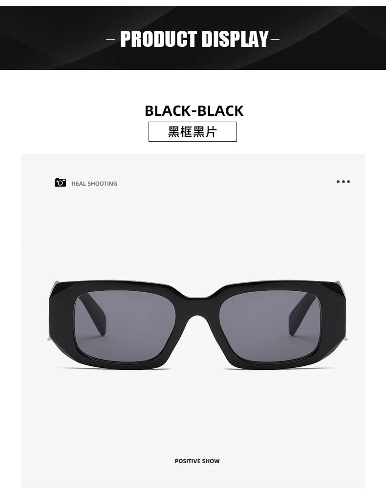 2025 new irregular square frame sunglasses European and American personalized cutting edge wide-leg sunglasses fashionable stree