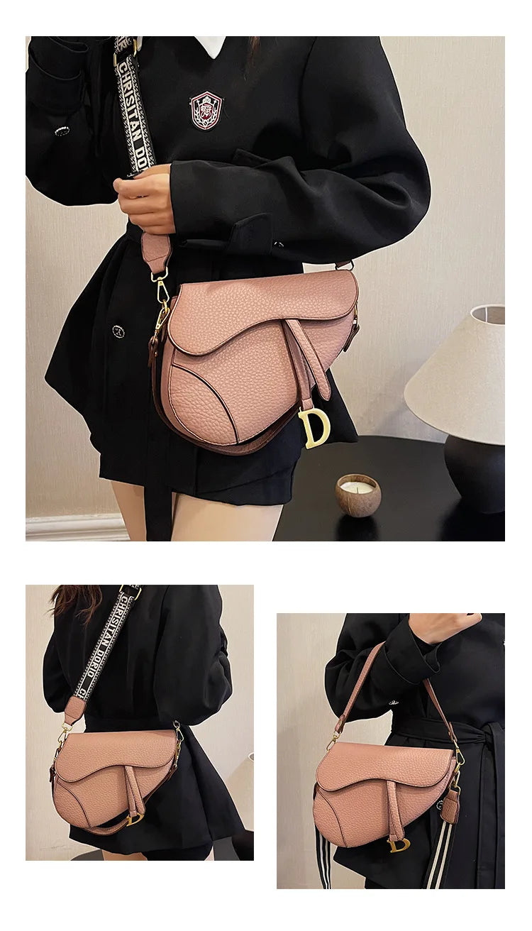IMJK  24*20*6cm Hot selling light luxury underarm saddle bag, new niche design, casual shoulder crossbody bag bags