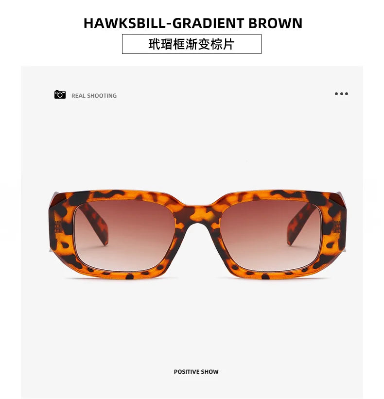 2025 new irregular square frame sunglasses European and American personalized cutting edge wide-leg sunglasses fashionable stree