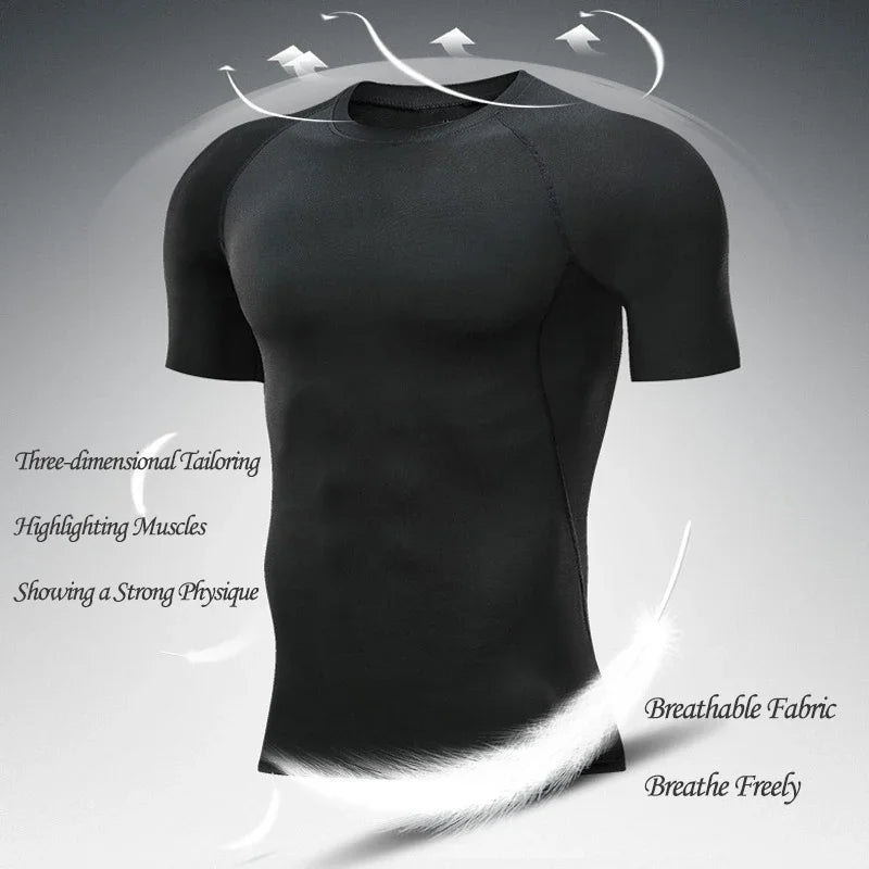 Anime Compression Set Berserk Guts Print Performance GYM Set Men's Athletic Workout Quick Dry Shirts+Sweatpants Unisex Sportwear