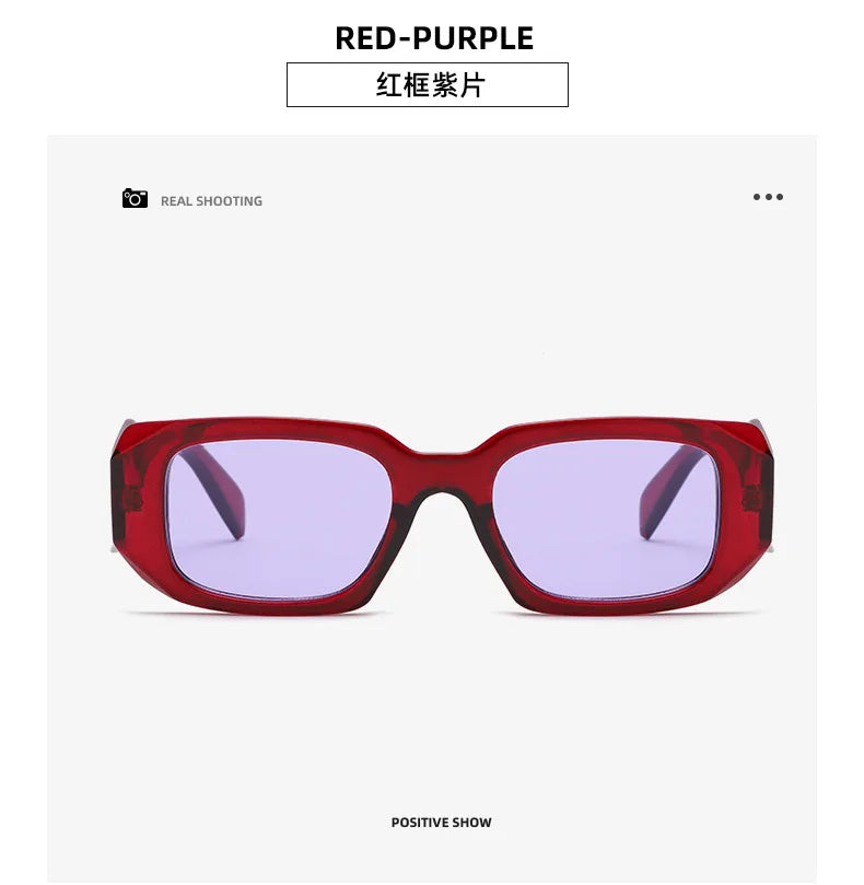 2025 new irregular square frame sunglasses European and American personalized cutting edge wide-leg sunglasses fashionable stree