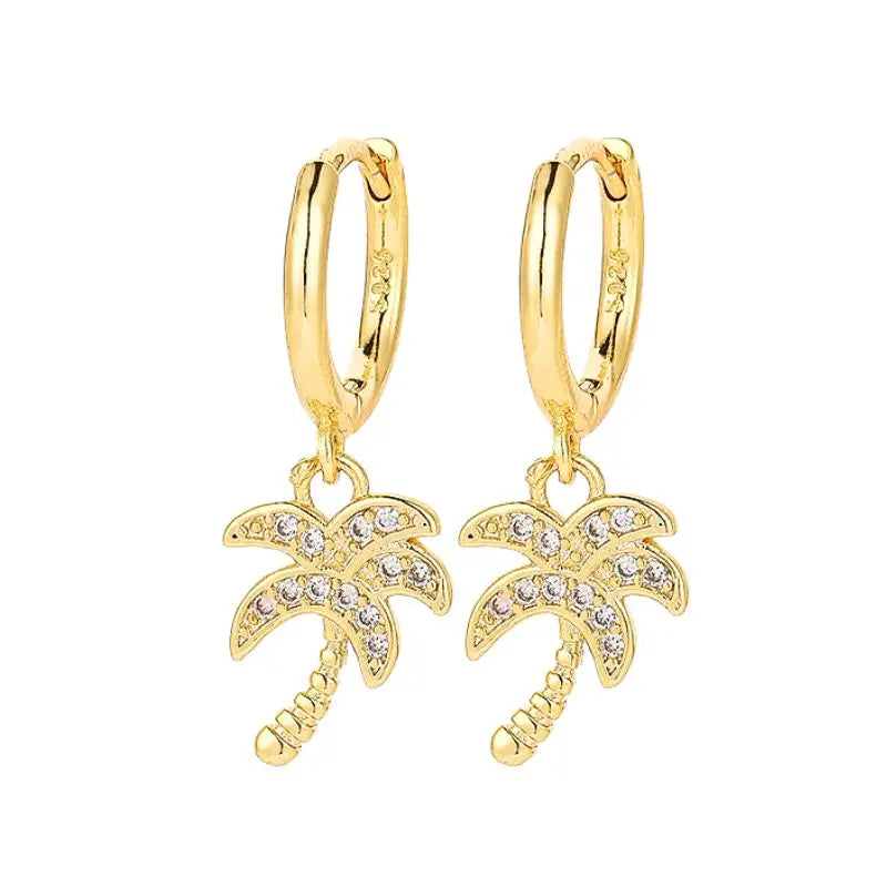 925 Sterling Silver Needle Vintage Gold Earrings Luxury Long Chain Tassel Crystal Hoop Earrings for Women Party Trend Jewelry
