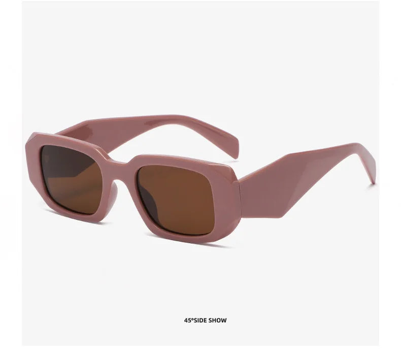 2025 new irregular square frame sunglasses European and American personalized cutting edge wide-leg sunglasses fashionable stree