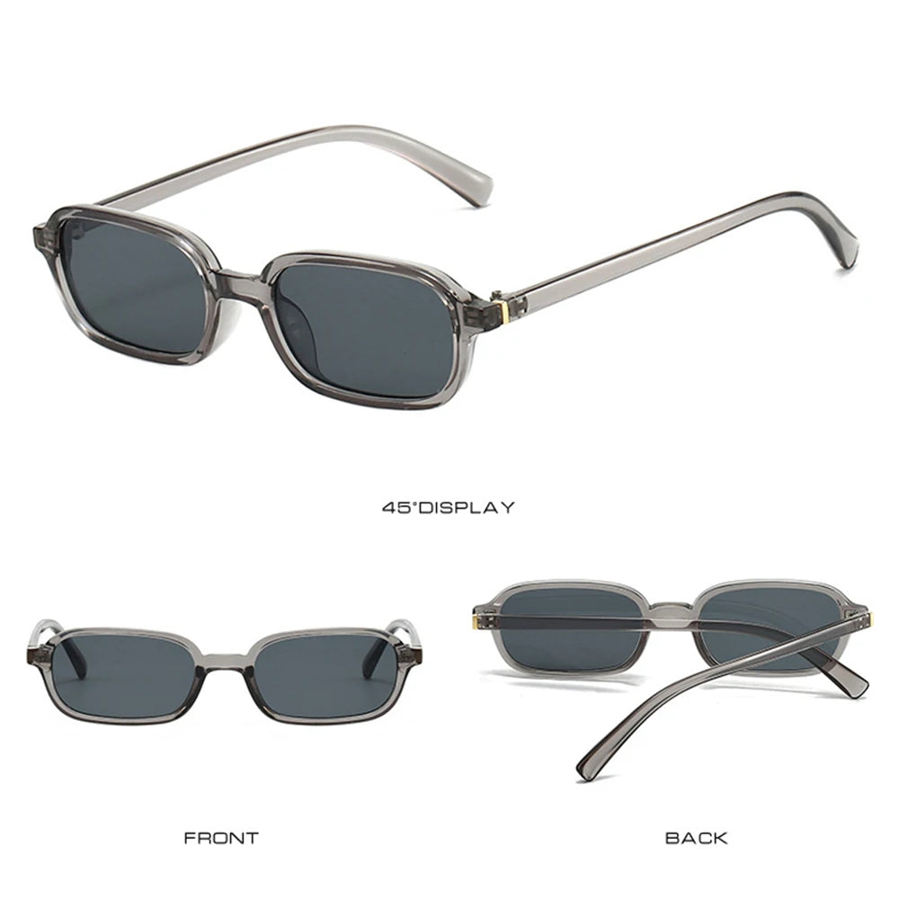 KLASSNUM Vintage Sunglasses Men Women 2025 Trendy Eyewear Rectangle Sun Glasses Anti UV400 Shades Eyepiece Small Square Glasses