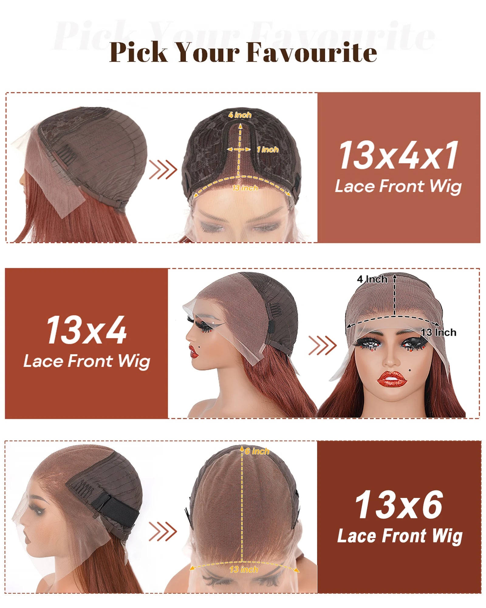 Copper Red Layered Cut Lace Front Wigs Reddish Brown Straight Lace Frontal Wig Layered Glueless Wigs Synthetic Butterfly Haircut