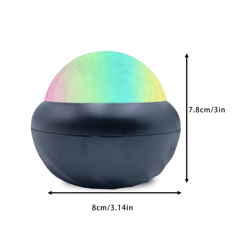 1PC Star Projector Night Light - USB Powered Galaxy Lamp with Remote Water Ripple & RGB Color Changing for Home Decor