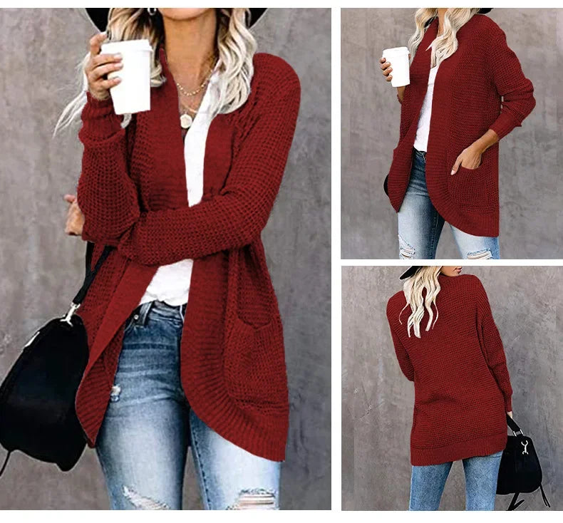 Fashion Women Cardigan Autumn Harajuku Knitted Sweater Basic Jacket Ropa Mujer Outerwear Thin Coat Streetwear New Woman Clothing