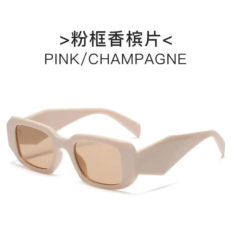 2025 new irregular square frame sunglasses European and American personalized cutting edge wide-leg sunglasses fashionable stree