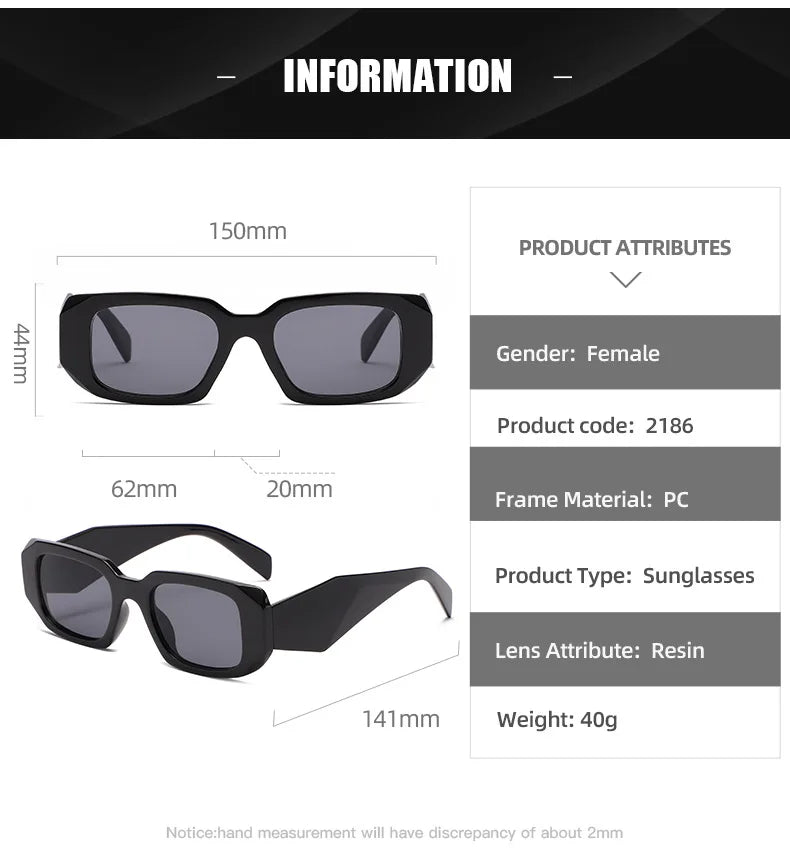 2025 new irregular square frame sunglasses European and American personalized cutting edge wide-leg sunglasses fashionable stree