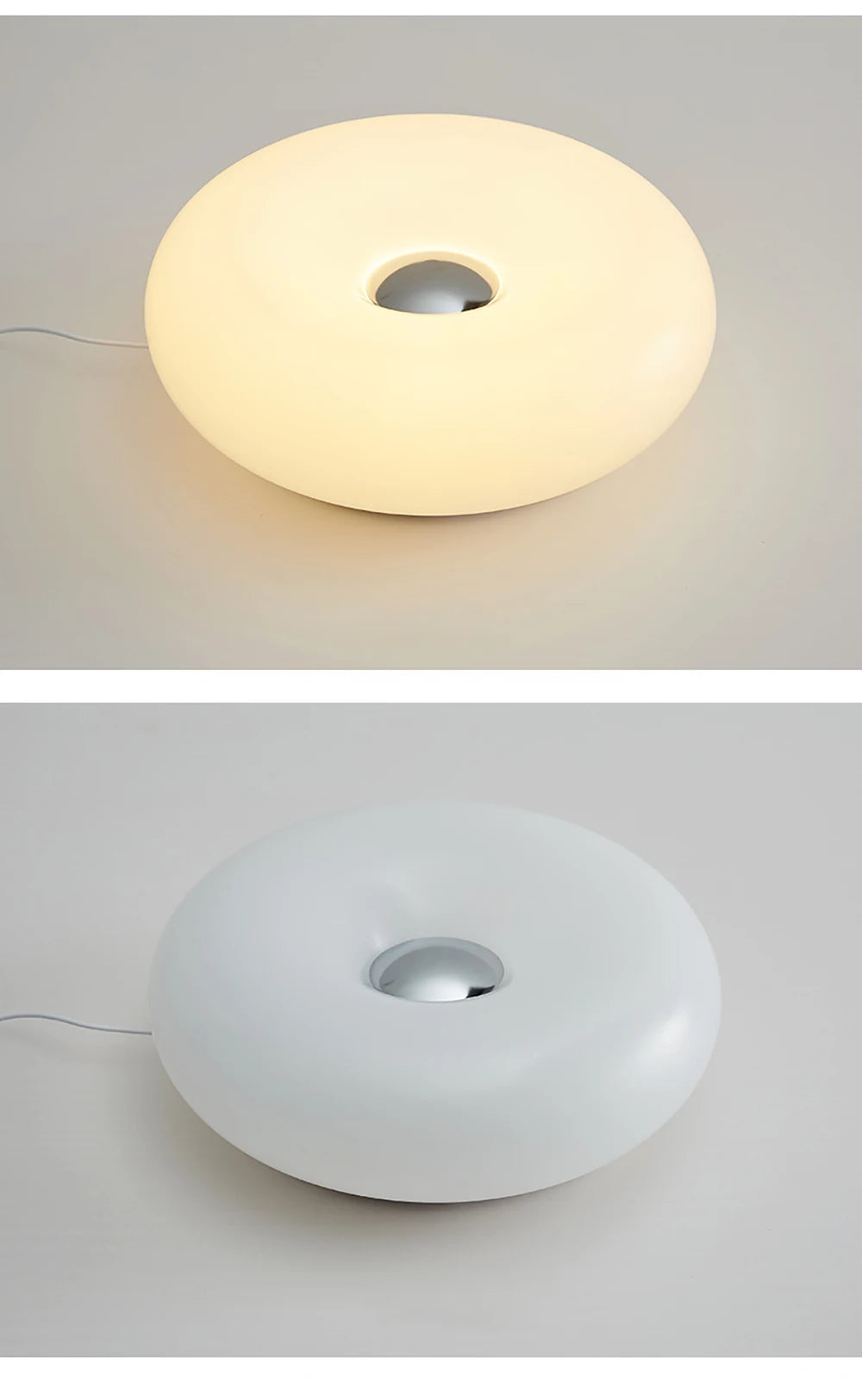 Bauhaus table lamp USB plug bedroom bedside lamp living room dining room decoration donut ambient light(Not glass)
