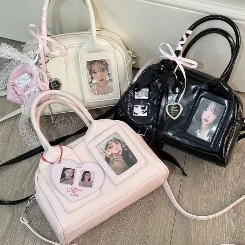 Itbag Small Crossbody Shoulder Bag For Women With Photo Card Holder Niche Design Boston Pillow Style Groupie Merch Handbag
