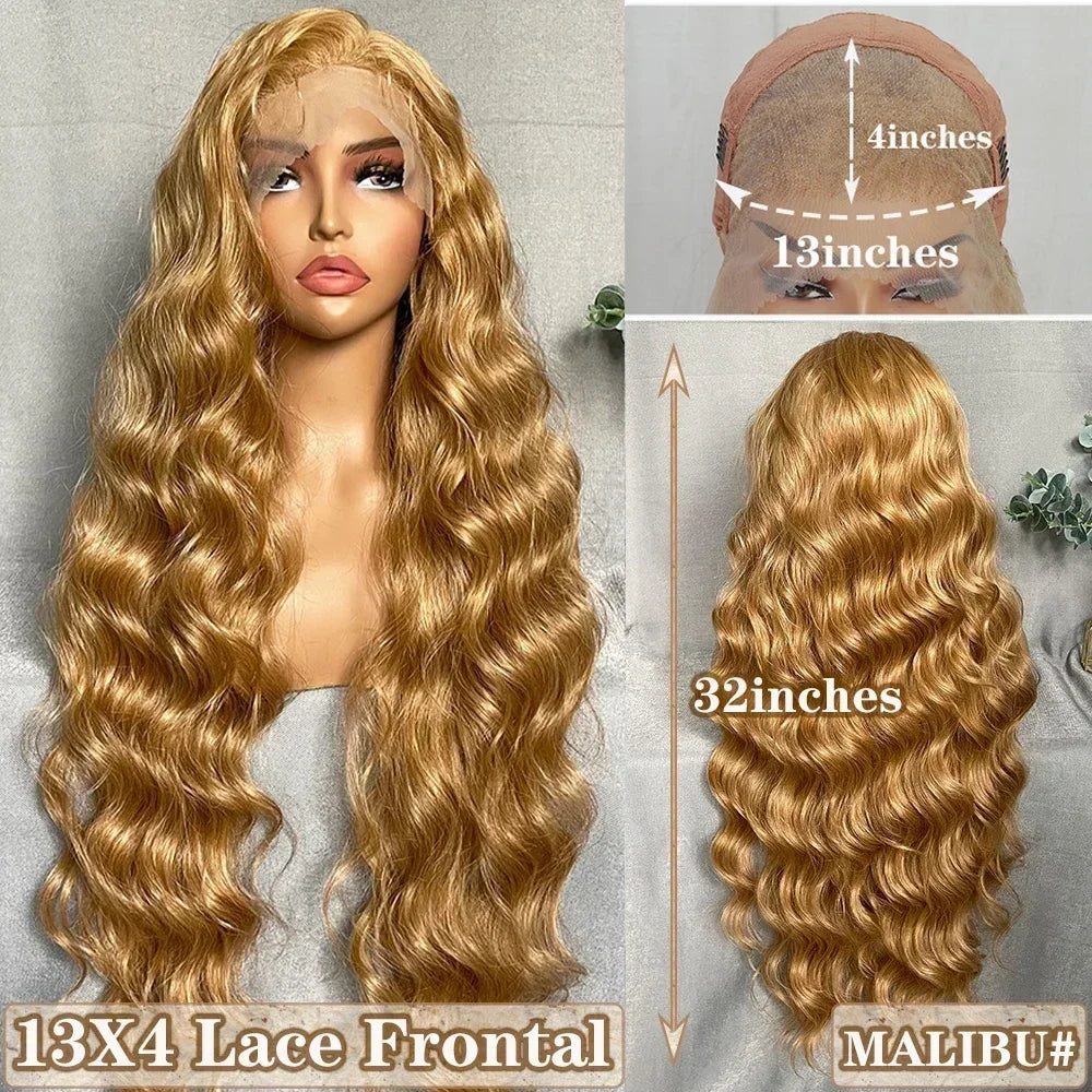 Light Brown Synthetic Lace Wigs X-TRESS Super Long Loose Wave 13x4 Lace Frontal Hair Wig with Baby Hair Daily Fashion New Style