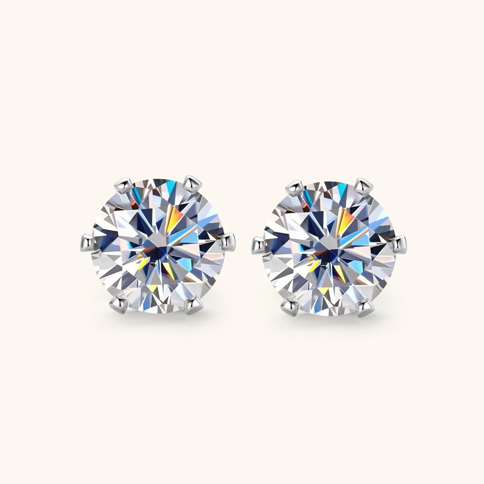 0.1-3ct Moissanite Diamond Stud Earrings for Women Men 925 Silver Original Certified Plated 18k Gold Earring Wedding  Jewelry