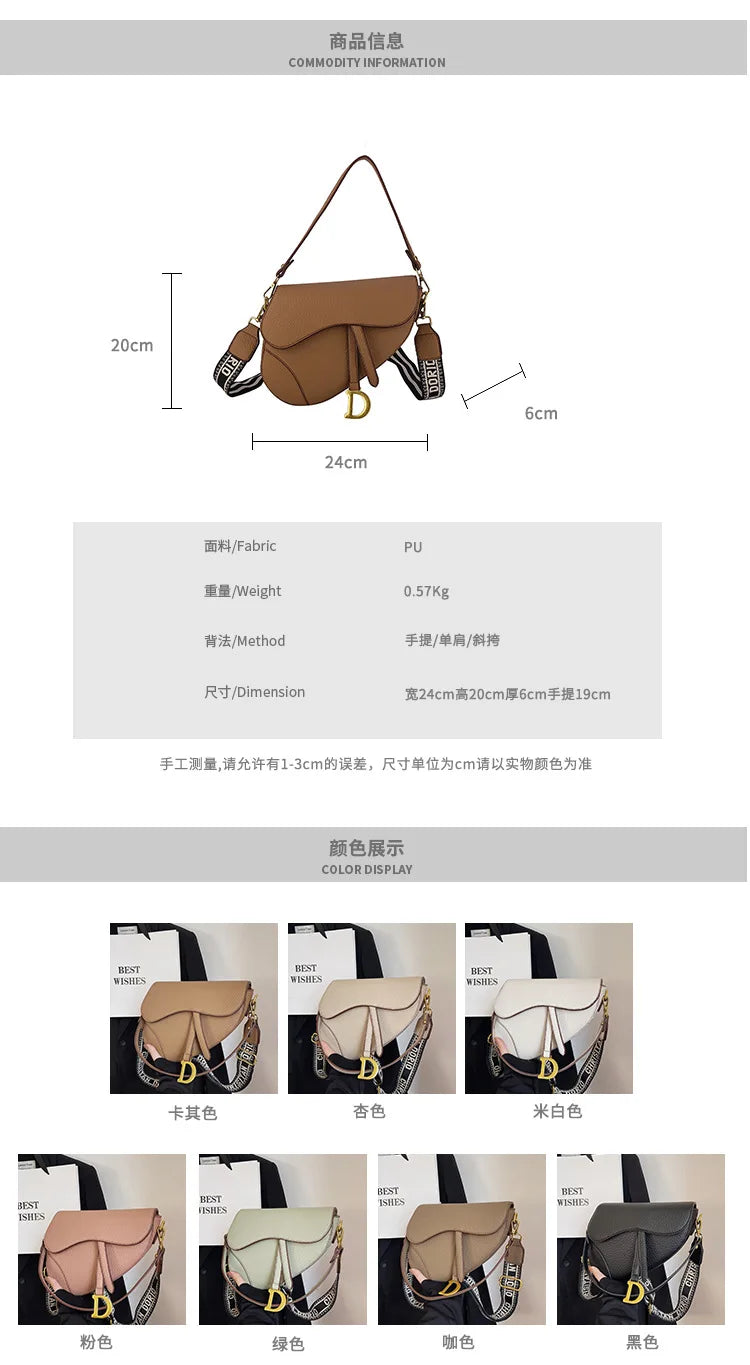 IMJK  24*20*6cm Hot selling light luxury underarm saddle bag, new niche design, casual shoulder crossbody bag bags
