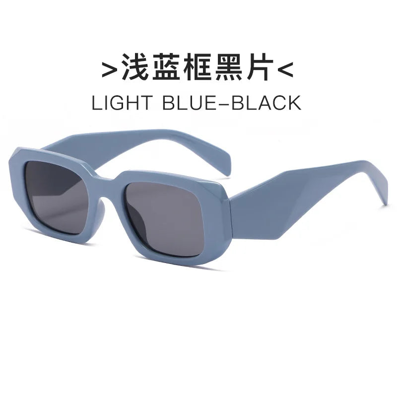2025 new irregular square frame sunglasses European and American personalized cutting edge wide-leg sunglasses fashionable stree