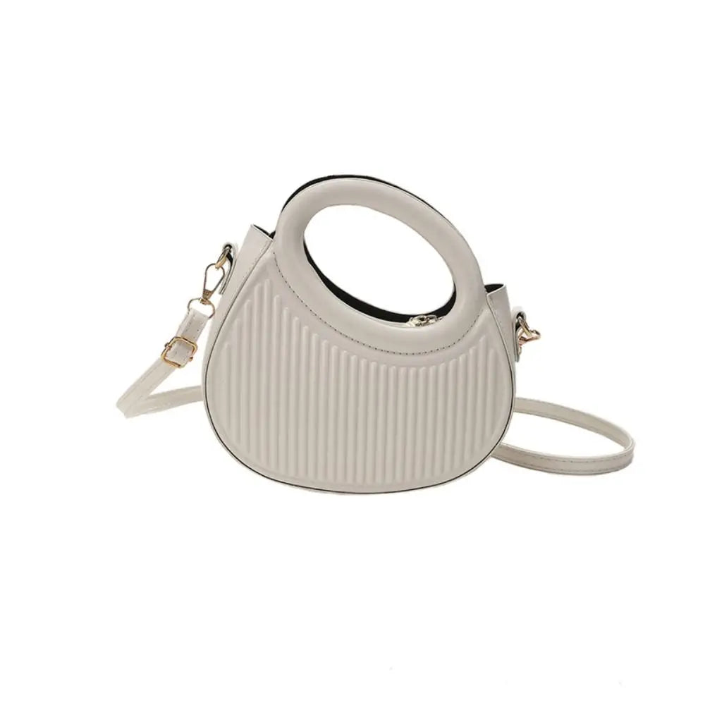 Fashion Women Shoulder Bag Armpit Bag Design Underarm Bag Pleated Saddle Bag Solid Color Messenger Bag Purse Handbags