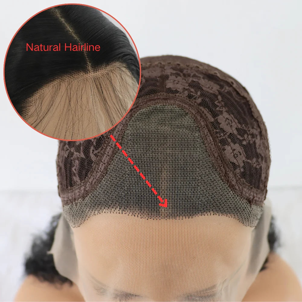 Body Wave 13*4 Lace Front Synthetic Wigs,Long Glueless Lace Front Wig with Pre Plucked Natrural Hairline and Baby Hair