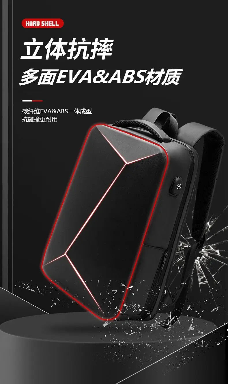 ABS EVA Hard Shell Fashion Multifunction  Series Backpack Men Anti Theft Waterproof Laptop Backpack Business Travel Backpack Hot