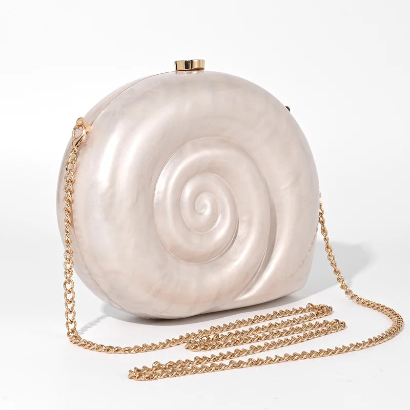 Bags For Women Wallets Acrylic Conch Shell Crossbody Summer Beach Shoulder Bag Wedding Evening Novelty Luxury Designer Handbags