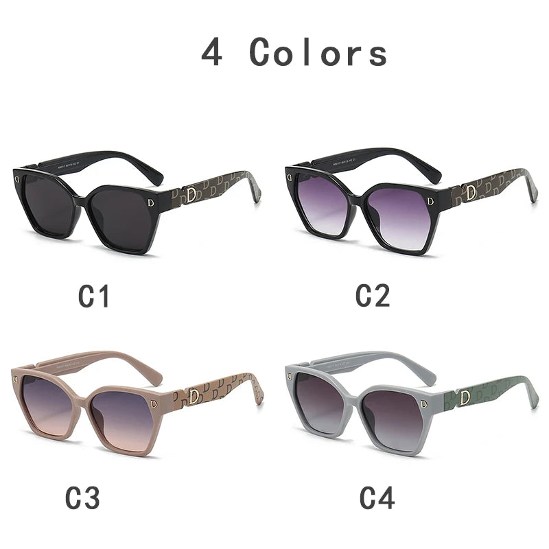 Fashion Brand Luxury Designer Sunglasses Women 2025 Vintage Mirror Party Trendy Shades Glasses Summer Travel Outdoor Sunglasses