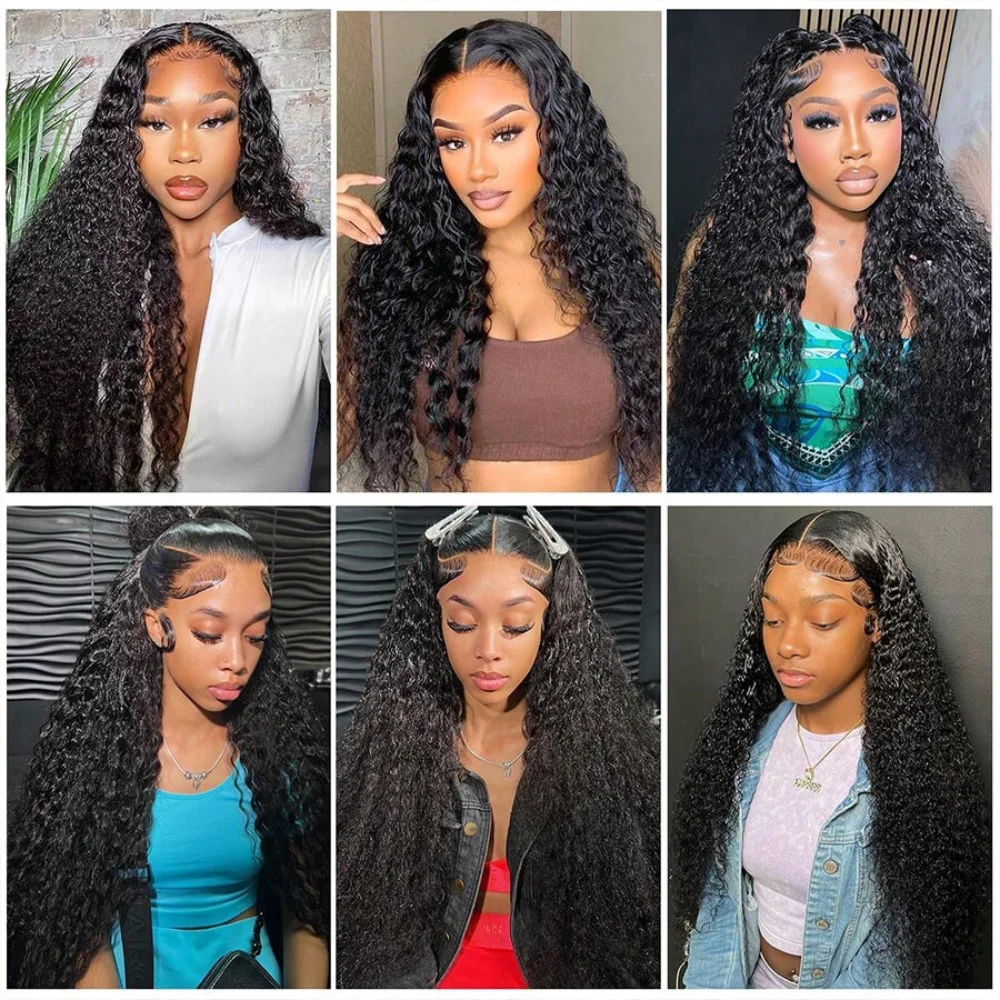 Lace Front Wigs Human Hair Wig For Woman 13x4 Deep Curly Lace Front Wig Human Hair Pre Plucked With Baby Hair  Lace Frontal Wigs