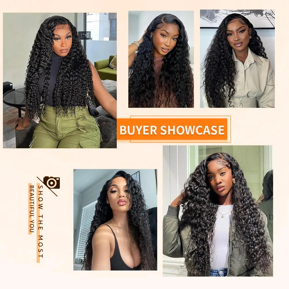 Lace Front Wigs Human Hair Wig For Woman 13x4 Deep Curly Lace Front Wig Human Hair Pre Plucked With Baby Hair  Lace Frontal Wigs