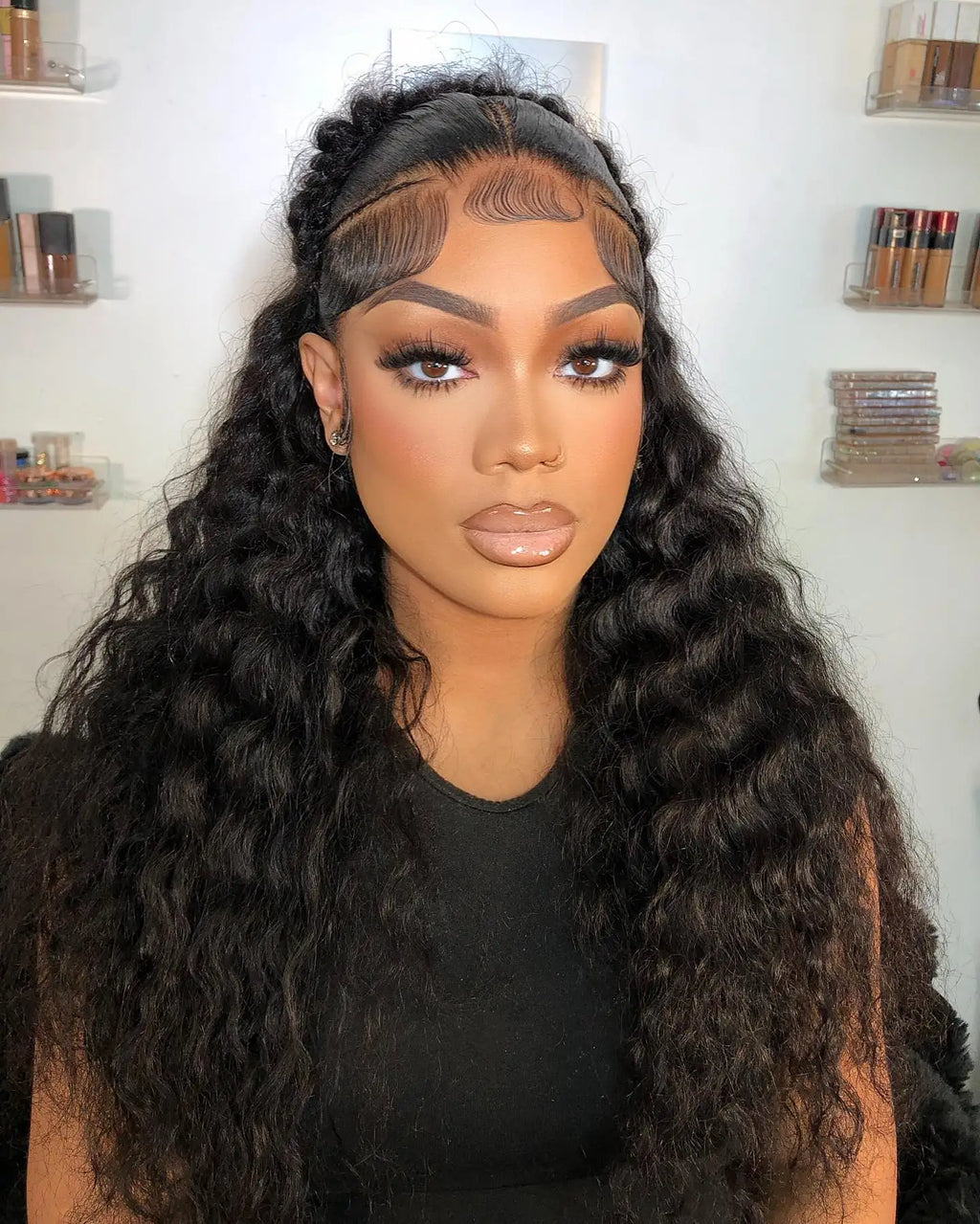 Water Wave Glueless Wig Human Hair Curly 13x6 HD Frontal Wig 250% Deep Wave Lace Front Wigs Wear Go 7x5 HD Lace Closure Wig Sale