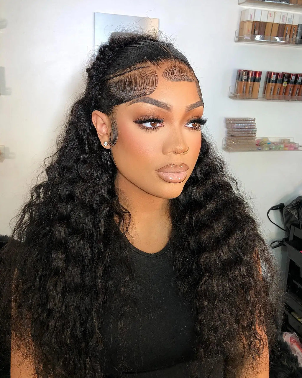 Water Wave Glueless Wig Human Hair Curly 13x6 HD Frontal Wig 250% Deep Wave Lace Front Wigs Wear Go 7x5 HD Lace Closure Wig Sale