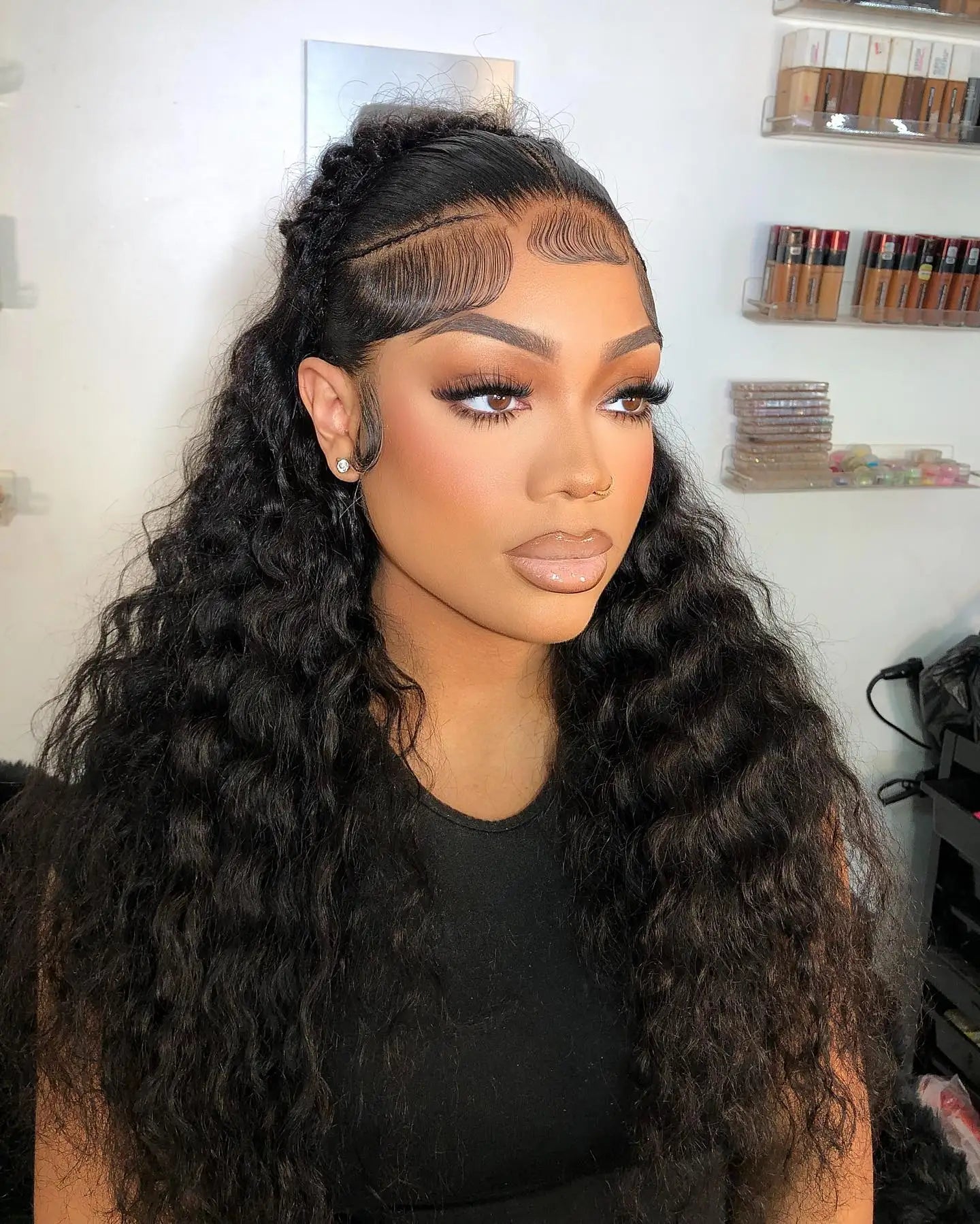 Water Wave Glueless Wig Human Hair Curly 13x6 HD Frontal Wig 250% Deep Wave Lace Front Wigs Wear Go 7x5 HD Lace Closure Wig Sale