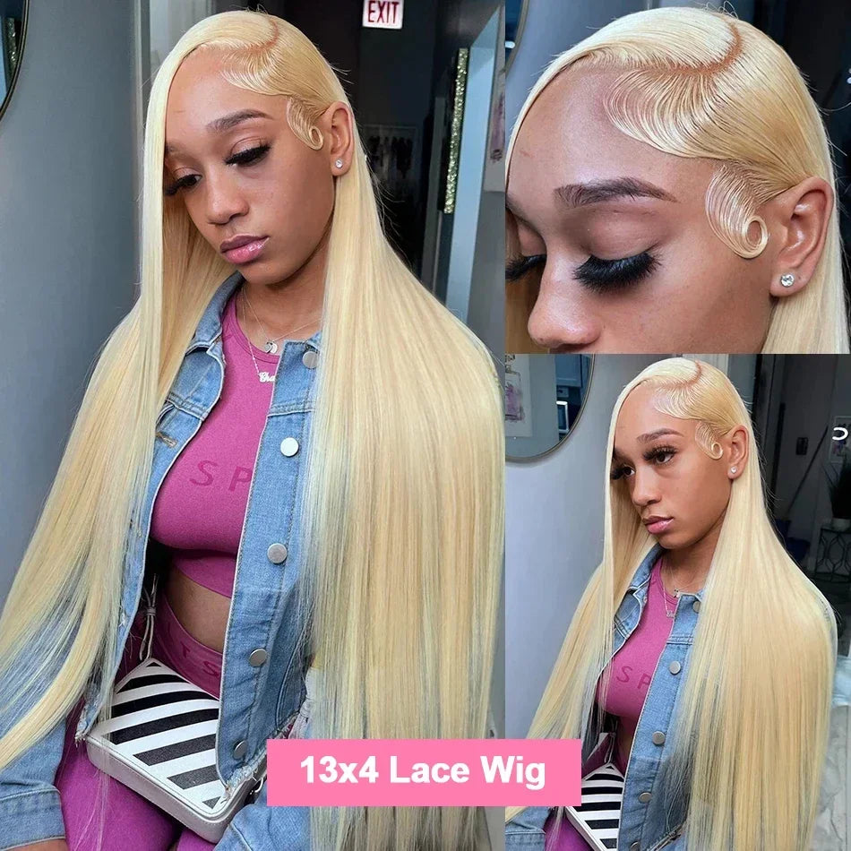 Blonde Wig Straight 613 Hd Lace Frontal Wig 13X6 13X4 Transparent Brazilian Straight Lace Front Wigs 30 Inch 100% Human Hair