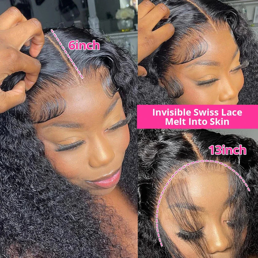 Water Wave Glueless Wig Human Hair Curly 13x6 HD Frontal Wig 250% Deep Wave Lace Front Wigs Wear Go 7x5 HD Lace Closure Wig Sale