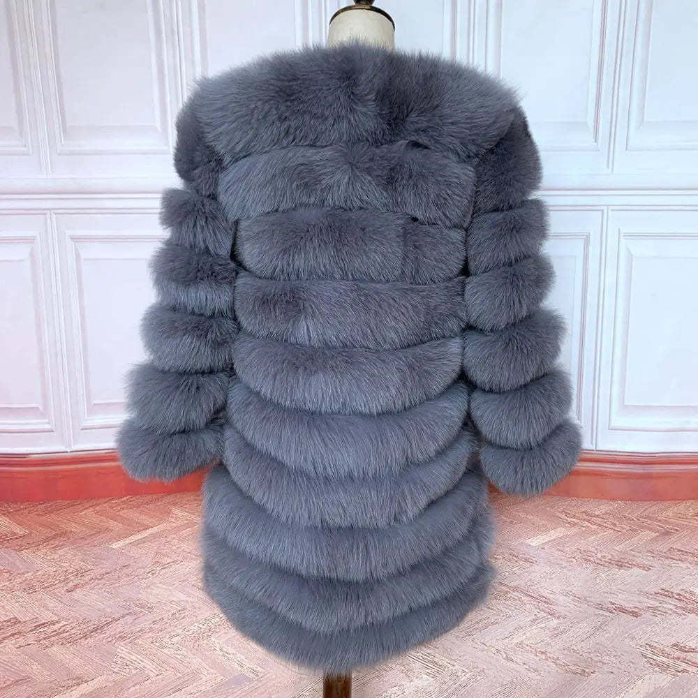 NEW style  4in1 real fur coats Women Natural Real Fur Jackets Vest Winter Outerwear Women fox fur coat high quality fur Clothes